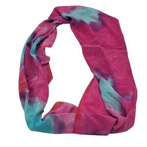 OOAK Silk Tie Dye Infinity Scarf Opportunity Village Disabled Artist